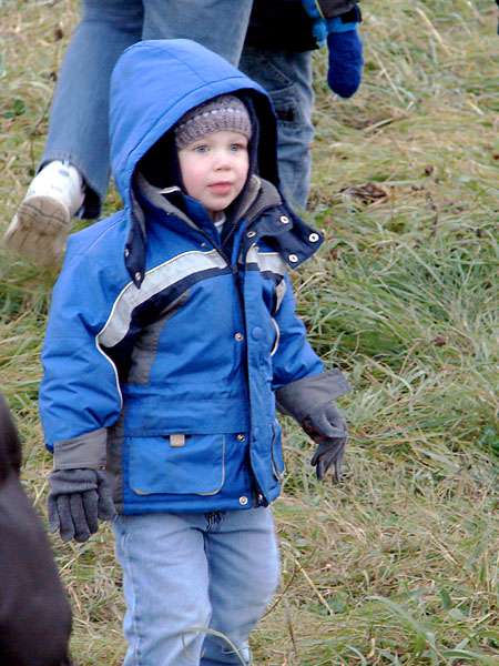 Andrew looking for a pumpkin in the freezing cold (121.74 KB)