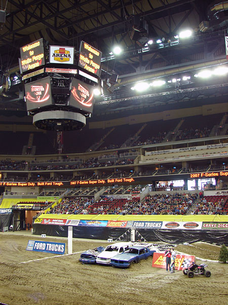 A relatively empty Wells Fargo Arena hosting Monster Jam (127.47 KB)