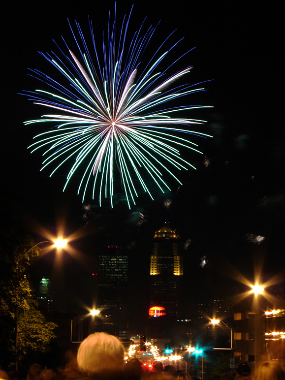 Blue, white, and green firework (208.93 KB)