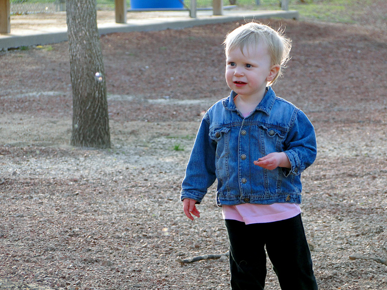 Kate, passing the time at one of her brother's practices (266.44 KB)