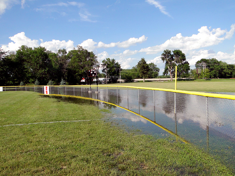 Flood waters were creeping in on the field (282.97 KB)