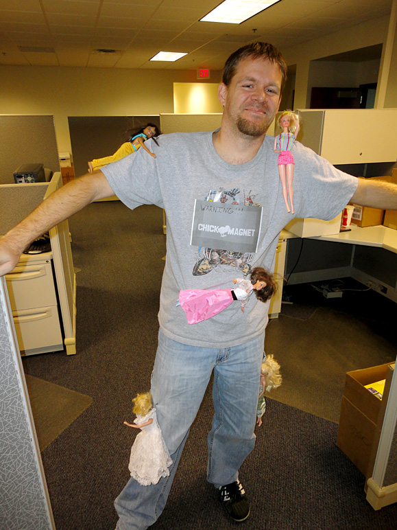 Halloween at Ingram: my buddy Corey came as a chick magnet (224.46 KB)