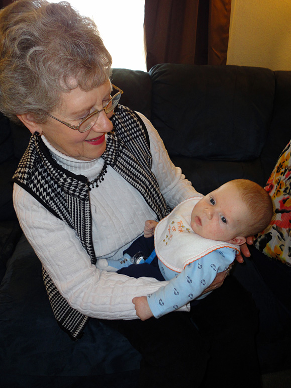 My grandmother holding Lucas (171.98 KB)