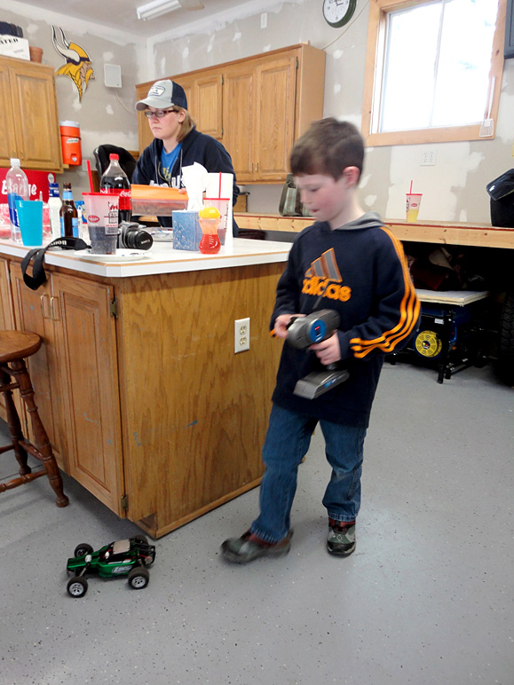 Andrew making use of a remote control car (194.81 KB)