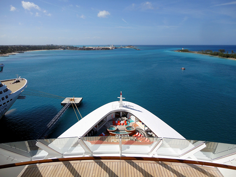 While docked at Nassau, this was the view from the front of the ship (189.69 KB)