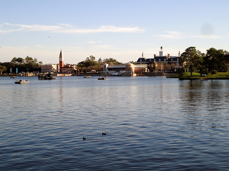 A shot across the World Showcase Lagoon (200.27 KB)