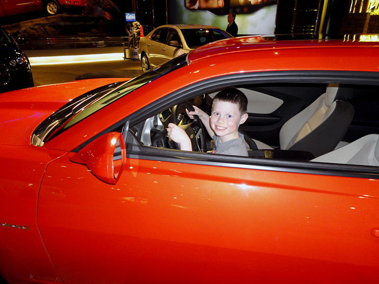 Drew enjoying time behind the wheel of a Camaro (190.77 KB)