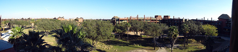 This is a panoramic view from our room at Animal Kingdom Lodge (87.35 KB)