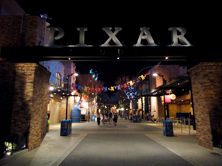 Pixar Place at Hollywood Studios at night (184.23 KB)