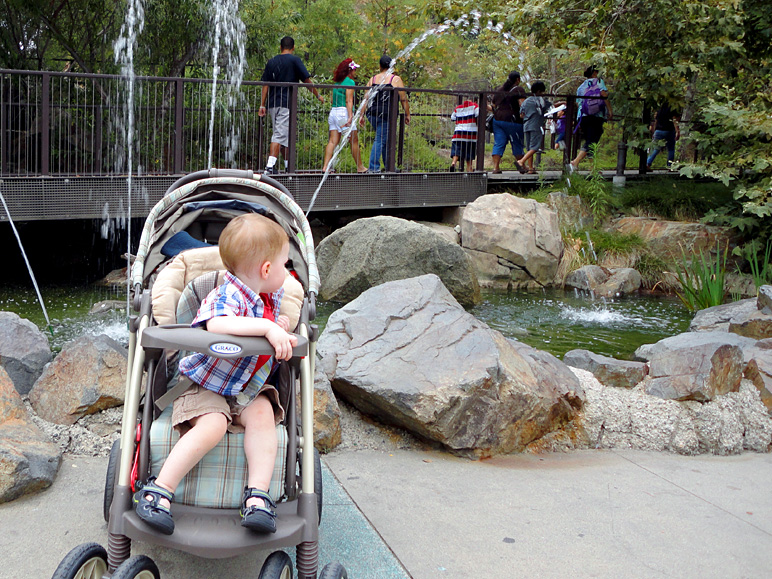 Lucas checking out the fountains (300.97 KB)