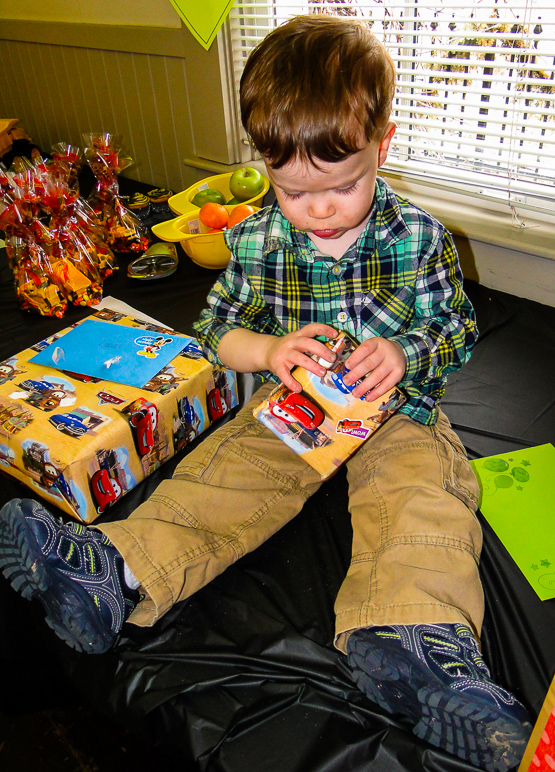 Lucas opening a birthday present. (380.76 KB)