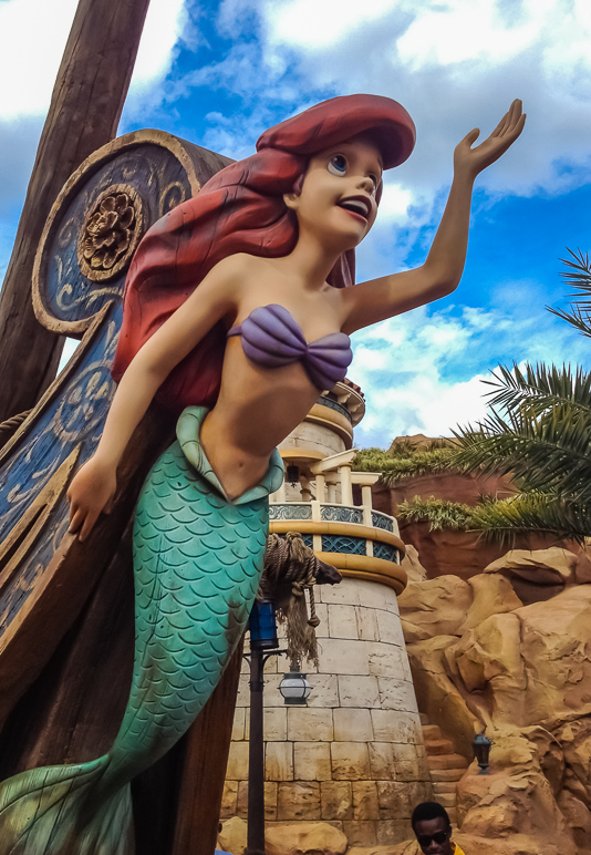 This wood carving of Ariel is out in front of 