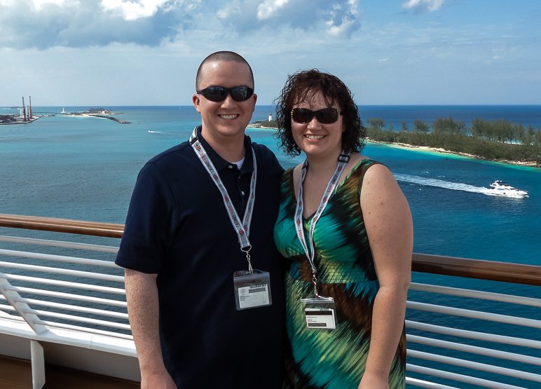 Someone offered to take our photo while we were docked at Nassau. (236.17 KB)