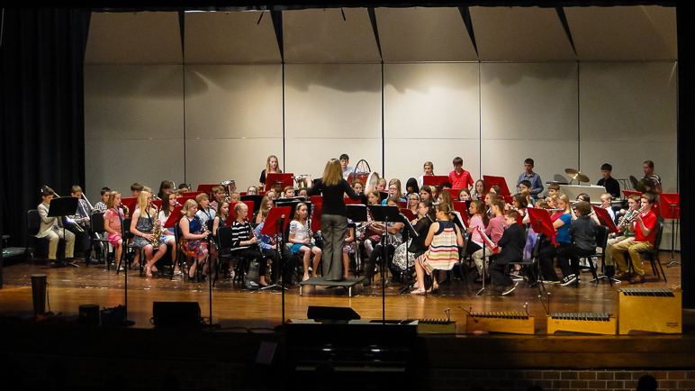 This is Jacob's 5th grade band concert; he's in red on the far right. (192.58 KB)