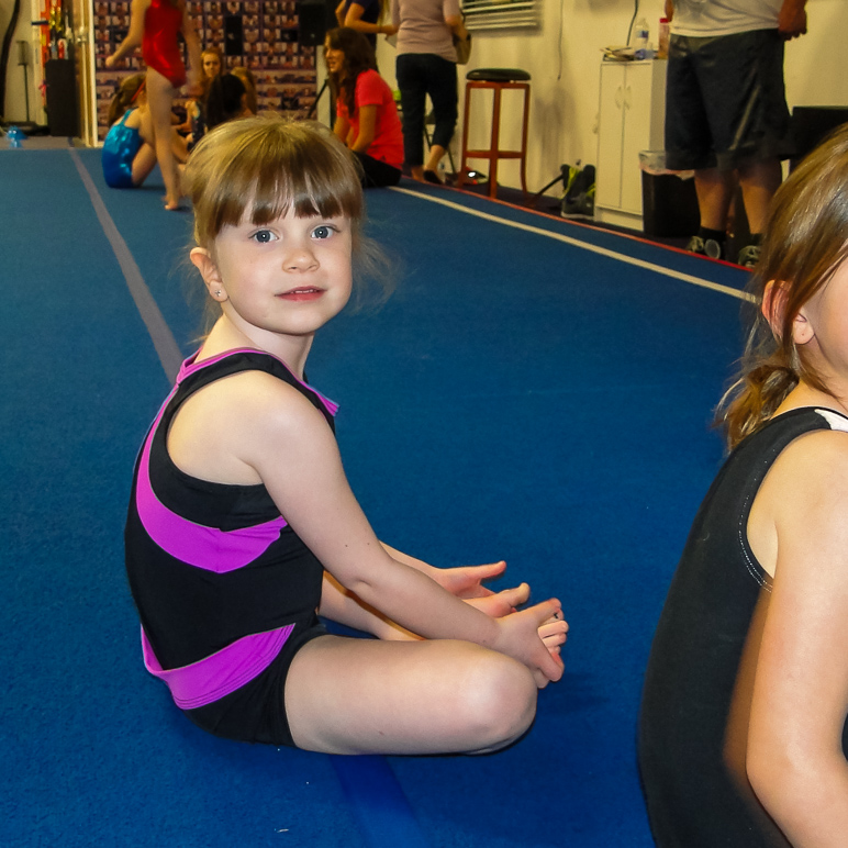 Katelyn warming up before parents' night at gymnastics (283.05 KB)