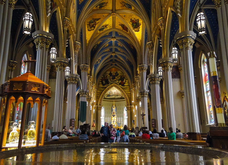 This is the interior of the Basilica of the Sacred Heart, Notre Dame. (358.86 KB)