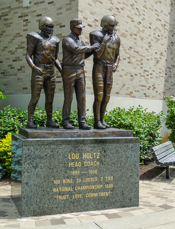 This Lou Holtz statue sits just outside of the stadium (387.85 KB)