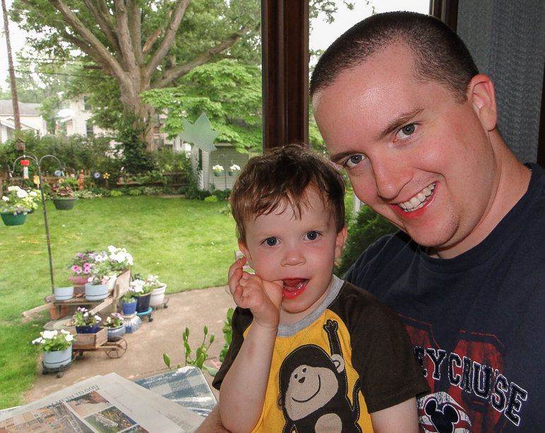 This is Lucas and I in my grandparents' kitchen. (328.65 KB)