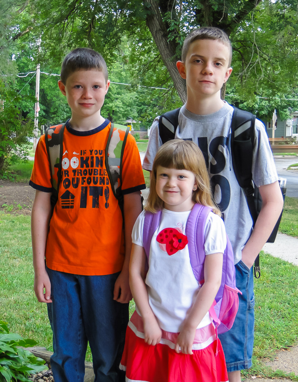 First day of 6th grade for Jacob, 4th grade for Andrew, kindergarten for Katelyn (380.52 KB)