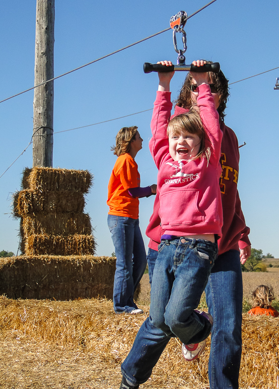 Katelyn on a zip-line. (342.50 KB)